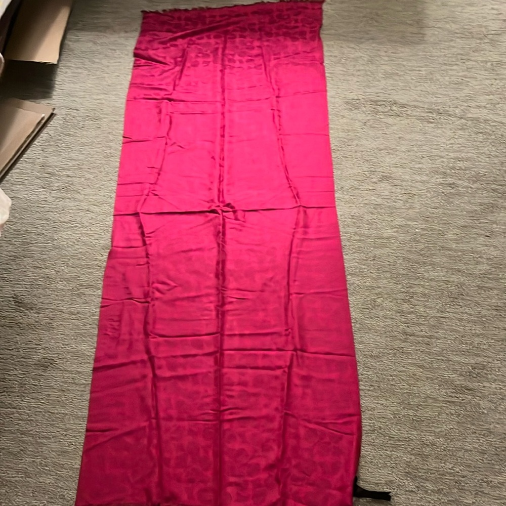 Coach shawl/scarf, pink, approx 60x24, never used, but no tags